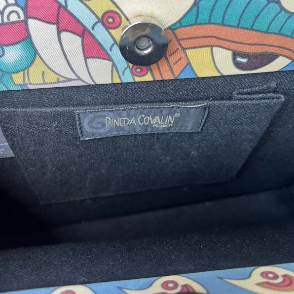 Pineda Covalin Colorful Silk Geometric Pattern Shoulder Bag - Picture 4 of 6